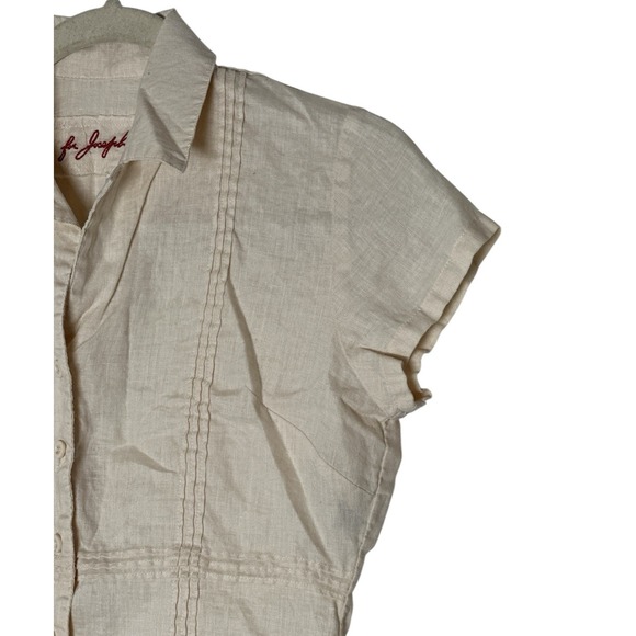 For Joseph Linen Shirt‎ Women's Small  100% Linen Button Up Short Sleeve Casual - Picture 7 of 7